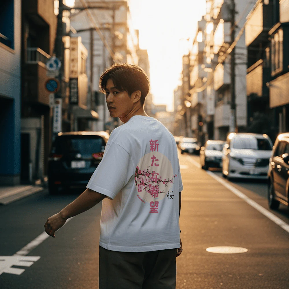 Sakura - T-shirt japonais oversize - Image 7